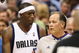DALLAS - MAY 09:  Forward Josh Howard #5 of the Dallas Mavericks talks with NBA referee Mark Wunderlich after a 106-105 loss against the Denver Nuggets in Game Three of the Western Conference Semifinals during the 2009 NBA Playoffs at American Airlines Center on May 9, 2009 in Dallas, Texas. NOTE TO USER: User expressly acknowledges and agrees that, by downloading and or using this photograph, User is consenting to the terms and conditions of the Getty Images License Agreement.  (Photo by Ronald Martinez/Getty Images)