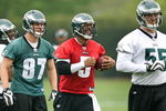 PHILADELPHIA - MAY 1: Quarterback Donovan McNabb #5 of the Philadelphia Eagles practices during minicamp at the NovaCare Complex on May 1, 2009 in Philadelphia, Pennsylvania. (Photo by Hunter Martin/Getty Images)