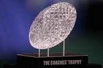 NEW ORLEANS - JANUARY 07:  The Coaches' Trophy is displayed before the Ohio State Buckeyes take on the Louisiana State University Tigers in the AllState BCS National Championship on January 7, 2008 at the Louisiana Superdome in New Orleans, Louisiana.  (Photo by Streeter Lecka/Getty Images)