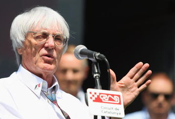 BARCELONA, SPAIN - MAY 08:  F1 supremo Bernie Ecclestone makes a speech before Lewis Hamilton of Great Britain and McLaren Mercedes unveils a commemorative plaque for winning last years F1 World Championship before practice for the Spanish Formula One Grand Prix at the Circuit de Catalunya on May 8, 2009 in Barcelona, Spain.  (Photo by Mark Thompson/Getty Images)