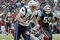 ORCHARD PARK, NY - DECEMBER 28: Heath Evans #44 of the New England Patriots runs after a catch for 12 yards as Ko Simpson #30 of the Buffalo Bills  makes the tackle at Ralph Wilson Stadium on December 28, 2008 in Orchard Park, New York. The Patriots won 13-0.  (Photo by Rick Stewart/Getty Images)