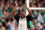LONDON, ENGLAND - MAY 09:  Steffon Armitage of London Irish celebrates after victory in the Guinness Premiership Semi Final match between Harlequins and London Irish at The Stoop on May 9, 2009 in London, England.  (Photo by Warren Little/Getty Images)