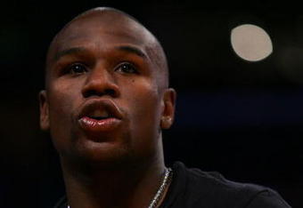 LOS ANGELES, CA - JUNE 12:  Former boxer Floyd Mayweather Jr. attends Game Four of the 2008 NBA Finals between the Los Angeles Lakers and the Boston Celtics on June 12, 2008 at Staples Center in Los Angeles, California. NOTE TO USER: User expressly acknowledges and agrees that, by downloading and/or using this Photograph, user is consenting to the terms and conditions of the Getty Images License Agreement.  (Photo by Lisa Blumenfeld/Getty Images)
