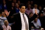 BOSTON - MARCH 26:  Head coach Sean Miller of the Xavier Musketeers watches their game against the Pittsburgh Panthers from the bench during the NCAA Men's Basketball Tournament East Regionals at TD Banknorth Garden on March 26, 2009 in Boston, Massachusetts.  (Photo by Elsa/Getty Images)