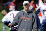 ENGLEWOOD, CO - MAY 03:  Head coach Josh McDaniels of the Denver Broncos oversees practice during minicamp at the Broncos training facility on May 3, 2009 in Englewood, Colorado.  (Photo by Doug Pensinger/Getty Images)