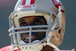 SAN FRANCISCO - OCTOBER 26:  Isaac Bruce #88 of the San Francisco 49ers warms up before the game against the Seattle Seahawks at Candlestick Park on October 26, 2008 in San Francisco, California. (Photo by: Jeff Gross/Getty Images)