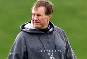 FOXBOROUGH - MAY 2: Coach Bill Bellichick watches during the New England Patriots Minicamp at Gillette Stadium May 2, 2009 in Foxborough, Massachusetts. (Photo by Jim Rogash/Getty Images)