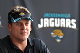 JACKSONVILLE, FL - MAY 1:  Coach Jack Del Rio of the Jacksonville Jaguars talks to the media May 1, 2009 at a team minicamp near Jacksonville Municipal Stadium in Jacksonville, Florida.  (Photo by Al Messerschmidt/Getty Images)