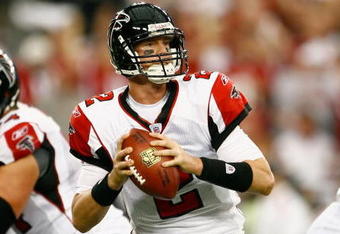 GLENDALE, AZ - JANUARY 03:  Quarterback Matt Ryan #2 of the Atlanta Falcons drops back to pass in the NFC Wild Card Game against the Arizona Cardinals on January 3, 2009 at University of Phoenix Stadium in Glendale, Arizona. The Cardinals defeated the Falcons 30-24.  (Photo by Jeff Gross/Getty Images)