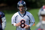 ENGLEWOOD, CO - MAY 03:  Quarterback Kyle Orton #8 particiaptes in practice during Denver Broncos Minicamp at the Broncos training facility on May 3, 2009 in Englewood, Colorado.  (Photo by Doug Pensinger/Getty Images)