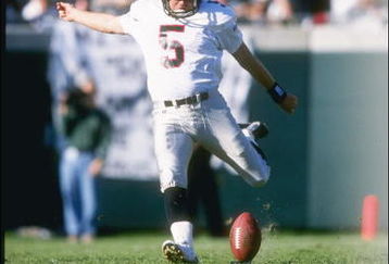 22 Dec 1996:  Kicker Morten Andersen of the Atlanta Falcons kicks the ball during a game against the Jacksonville Jaguars at the Jacksonville Municipal Stadium in Jacksonville, Florida.  The Jaguars won the game, 19-17. Mandatory Credit: Andy Lyons  /Alls