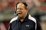 GLENDALE, AZ - DECEMBER 28:  Head coach Mike Holmgren of the Seattle Seahawks shouts during the game with the Arizona Cardinals on December 28, 2008 at University of Phoenix Stadium in Glendale, Arizona.  The Cardinals won 34-21.  (Photo by Stephen Dunn/Getty Images)