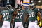 PHILADELPHIA - DECEMBER 15:  Asante Samuel #22 of the Philadelphia Eagles celebrates with Quintin Mikell #27 and Trent Cole #58 after an interception for a touchdown against the Cleveland Browns on December 15, 2008 at Lincoln Financial Field in Philadelphia, Pennsylvania.  (Photo by Jim McIsaac/Getty Images)