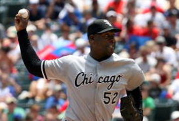 ARLINGTON, TX - JULY 13:  Pitcher Jose Contreras #52 of the Chicago White Sox throws against the Texas Rangers on July 13, 2008 at Rangers Ballpark in Arlington, Texas.  (Photo by Ronald Martinez/Getty Images)