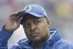 SEATTLE - DECEMBER 24:  Assistant head coach Jim Caldwell of the Indianapolis Colts looks on against the Seattle Seahawks at Qwest Field on December 24, 2005 in Seattle, Washington. The Seahawks defeated the Colts 28-13.  (Photo by Otto Greule Jr/Getty Images)