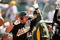OAKLAND, CA - MAY 09:  Jason Giambi #16 of the Oakland Athletics is congratulated by teammates after he hit his first of two home runs against the Toronto Blue Jays on May 9, 2009 at the Oakland Coliseum in Oakland, California.  (Photo by Ezra Shaw/Getty Images)