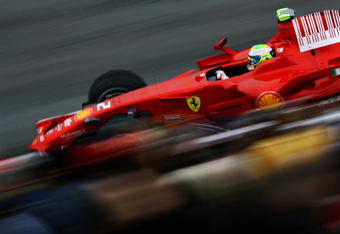 MONTREAL, QC - JUNE 06:  Felipe Massa of Brazil and Ferrari drives during practice for the Canadian Formula One Grand Prix at the Circuit Gilles Villeneuve June 6, 2008 in Montreal, Canada.  (Photo by Paul Gilham/Getty Images)