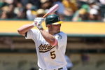 OAKLAND, CA - MAY 10:  Matt Holliday #5 of the Oakland Athletics bats against the Toronto Blue Jays during a Major League Baseball game on May 10, 2009 at the Oakland Coliseum in Oakland, California.  (Photo by Jed Jacobsohn/Getty Images)