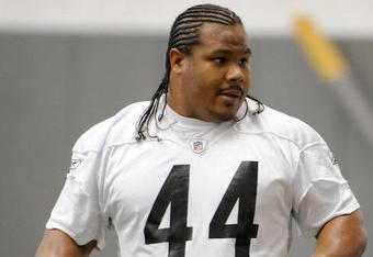 PITTSBURGH - MAY 01:  Frank Summers #44 of the Pittsburgh Steelers looks on during rookie training camp at the Pittsburgh Steelers Practice Facility on May 1, 2009 in Pittsburgh, Pennsylvania.  (Photo by Joe Sargent/Getty Images)