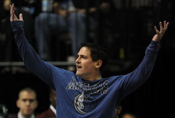 DALLAS - NOVEMBER 03:  Owner Mark Cuban of the Dallas Mavericks reacts during a game against the Cleveland Cavaliers on November 3, 2008 at American Airlines Center in Dallas, Texas.  NOTE TO USER: User expressly acknowledges and agrees that, by downloading and/or using this Photograph, user is consenting to the terms and conditions of the Getty Images License Agreement.  (Photo by Ronald Martinez/Getty Images)