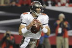 ATLANTA - DECEMBER 14: Quarterback Brian Griese #8 of the Tampa Bay Buccaneers sets to pass against the Atlanta Falcons at the Georgia Dome on December 14, 2008 in Atlanta, Georgia.  (Photo by Al Messerschmidt/Getty Images) 