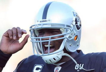 OAKLAND, CA - NOVEMBER 2:  Quarterback JaMarcus Russell #2 of the Oakland Raiders reacts after throwing an interception during the game against the Atlanta Falcons on November 2, 2008 at the Oakland-Alameda County Coliseum in Oakland, California. The Falcons defeated the Raiders 24-0. (Photo by Jed Jacobsohn/Getty Images)