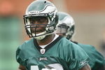 PHILADELPHIA - MAY 1: Wide receiver Jeremy Maclin #18 of the Philadelphia Eagles runs during minicamp practice at the NovaCare Complex on May 1, 2009 in Philadelphia, Pennsylvania. (Photo by Hunter Martin/Getty Images)