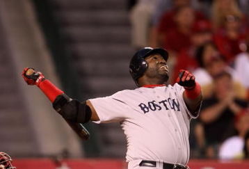 ANAHEIM, CA - MAY 13:  David Ortiz #34 of the Boston Red Sox reacts as he flies out in the game with the Los Angeles Angels of Anaheim on May 13, 2009 at Angel Stadium in Anaheim, California.   (Photo by Stephen Dunn/Getty Images)