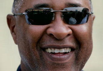 LOS ANGELES, CA - JUNE 25:  Hall of famer, Ozzie Smith stands on the field before the interleague game between the Los Angeles Dodgers and the Chicago White Sox at Dodger Stadium on June 25, 2008 in Los Angeles, California.  Ozzie Smith is the honorary chairman of the 'AFLAC All-American Baseball game'.  (Photo by Christian Petersen/Getty Images)