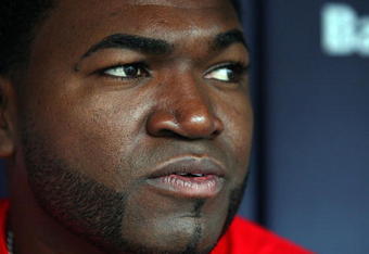 NEW YORK - MAY 04:  David Ortiz #34 of the Boston Red Sox looks on prior to playing the New York Yankees on May 4, 2009 at Yankee Stadium in the Bronx borough of New York City.  (Photo by Jim McIsaac/Getty Images)