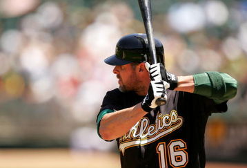 OAKLAND, CA - MAY 09:  Jason Giambi #16 of the Oakland Athletics bats against the Toronto Blue Jays on May 9, 2009 at the Oakland Coliseum in Oakland, California.  (Photo by Ezra Shaw/Getty Images)