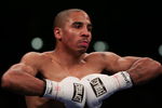 PORTLAND, OR - NOVEMBER 19:  Andre Ward looks on before his middleweight fight against Darnell Boone at the Rose Garden on November 19, 2005 in Portland, Oregon. Ward defeated Boone in a six round decision.  (Photo by Jed Jacobsohn/Getty Images)