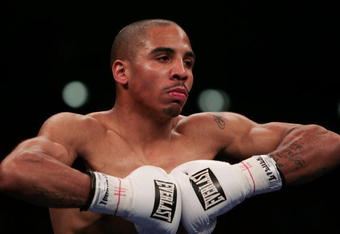 PORTLAND, OR - NOVEMBER 19:  Andre Ward looks on before his middleweight fight against Darnell Boone at the Rose Garden on November 19, 2005 in Portland, Oregon. Ward defeated Boone in a six round decision.  (Photo by Jed Jacobsohn/Getty Images)