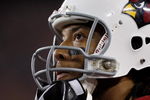 TAMPA, FL - FEBRUARY 01:  Larry Fitzgerald #11 of the Arizona Cardinals looks on late in the game during their 27-23 loss to the Pittsburgh Steelers during Super Bowl XLIII on February 1, 2009 at Raymond James Stadium in Tampa, Florida.  (Photo by Jamie Squire/Getty Images)