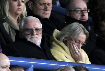 LEEDS, UNITED KINGDOM - MARCH 3: Ken Bates, Chairman of Leeds United, looks on with his wife during the Coca-Cola Championship match between Leeds United and Sheffield Wednesday at Elland Road on March 3, 2007 in Leeds, England. (Photo by Matthew Lewis/Getty Images)