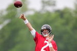 FLOWERY BRANCH, GA - MAY 9: Quarterback Matt Ryan #2 of the Atlanta Falcons attempts a pass during minicamp at the Falcons Complex on May 9, 2009 in Flowery Branch, Georgia.  (Photo by Paul Abell/Getty Images)