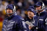 PITTSBURGH - DECEMBER 7:  Head Coach Wade Phillips and Offensive Coordinator Jason Garrett of the Dallas Cowboys look on from the sideline during their NFL game against the Pittsburgh Steelers on December 7, 2008 at Heinz Field in Pittsburgh, Pennsylvania. The Steelers defeated the Cowboys 20-13. (Photo by Gregory Shamus/Getty Images)