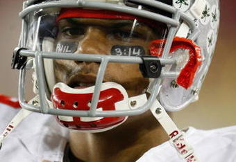 GLENDALE, AZ - JANUARY 05:  Terrelle Pryor #2 of the Ohio State Buckeyes during the Tostitos Fiesta Bowl Game against the Texas Longhorns  on January 5, 2009 at University of Phoenix Stadium in Glendale, Arizona.  (Photo by Jeff Gross/Getty Images)