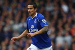 LIVERPOOL, ENGLAND - MAY 09: Tim Cahill of Everton in action during the Barclays Premier League Match between Everton and Tottenham Hotspur at Goodison Park on May 9, 2009 in Liverpool, England.  (Photo by Laurence Griffiths/Getty Images)