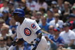 CHICAGO - MAY 2:  Alfonso Soriano #12 of the Chicago Cubs runs to first against the Florida Marlins during the game on May 2, 2009 at Wrigley Field in Chicago, Illinois. (Photo by Jonathan Daniel/Getty Images) 