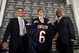 LAKE FOREST, IL - APRIL 3:  Chicago Bears general manager Jerry Angelo, quarterback Jay Cutler and head coach Lovie Smith are all smiles after introducing Cutler as their new quarterback during a press conference on April 3, 2009 at Halas Hall in Lake Forest, Illinois. (Photo by Jim Prisching/Getty Images)