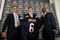 LAKE FOREST, IL - APRIL 3:  Chicago Bears general manager Jerry Angelo, quarterback Jay Cutler and head coach Lovie Smith are all smiles after introducing Cutler as their new quarterback during a press conference on April 3, 2009 at Halas Hall in Lake Forest, Illinois. (Photo by Jim Prisching/Getty Images)