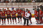 EAST RUTHERFORD, NJ - FEBRUARY 3:  Scott Stevens #4 hugs former teammate Viktor Kozlov #22 of the New Jersey Devils during Steven's jersey retirement ceremony before the game against the Carolina Hurricanes on February 3, 2006 at the Continental Airlines Arena in East Rutherford, New Jersey. The Devils won the game 3-0.  (Photo by Andy Marlin/Getty Images)