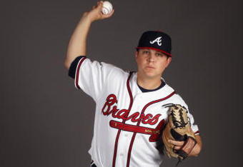 LAKE BUENA VISTA, FL - FEBRUARY 19:  Pitcher Kris Medlen of the Atlanta Braves poses for a photo during Spring Training Photo Day on February 19, 2009 at Champions Stadium at Walt Disney World of Sports in Lake Buena Vista, Florida.  (Photo by Chris Graythen/Getty Images)
