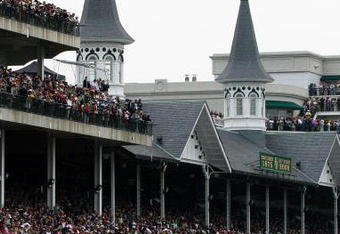 LOUISVILLE, KY - MAY 02:  Jockey Calvin Borel atop Mine That Bird rounds turn one in last place during the 135th running of the Kentucky Derby on May 2, 2009 at Churchill Downs in Louisville, Kentucky.  (Photo by Jamie Squire/Getty Images)