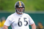 PITTSBURGH - MAY 01:  Kraig Urbik #65 of the Pittsburgh Steelers looks on during rookie training camp at the Pittsburgh Steelers Practice Facility on May 1, 2009 in Pittsburgh, Pennsylvania.  (Photo by Joe Sargent/Getty Images)