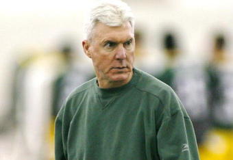 GREEN BAY, WI - MAY 5: Green Bay Packers' Ted Thompson watches practice at the first mini camp of the season at the Don Hutson Center on May 5, 2006 in Green Bay, Wisconsin. (Photo by Darren Hauck/Getty Images)