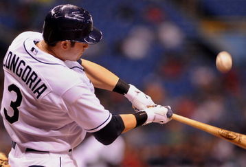 ST. PETERSBURG, FL - APRIL 30: Infielder Evan Longoria #3 of  the Tampa Bay Rays bats against the Boston Red Sox April 30, 2009 at Tropicana Field in St. Petersburg, Florida.  (Photo by Al Messerschmidt/Getty Images)