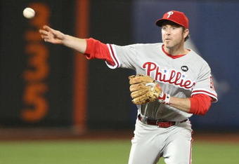 NEW YORK - MAY 06:  Chase Utley #26 of the Philadelphia Phillies in the field against the New York Mets at Citi Field on May 6, 2009 in the Flushing neighborhood of the Queens borough of New York City.  (Photo by Nick Laham/Getty Images)