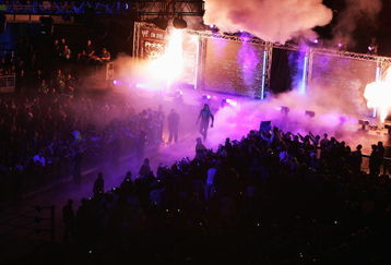 SYDNEY, AUSTRALIA - JUNE 15. The Undertaker enters the arena during WWE Smackdown at Acer Arena on June 15, 2008 in Sydney, Australia.  (Photo by Gaye Gerard/Getty Images)